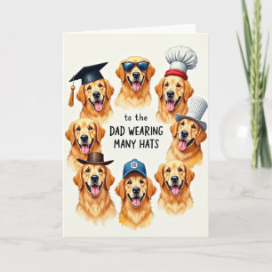 Dog Hats Sweet Fathers Day Card