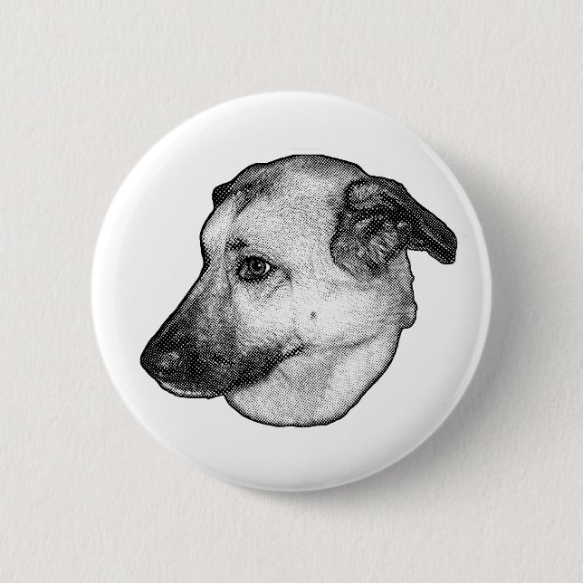 Dog Head, Manga Button (Front)