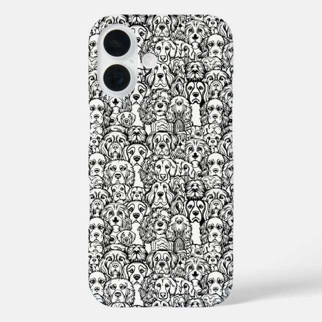 Dog Head Pattern Phone Case (Back)