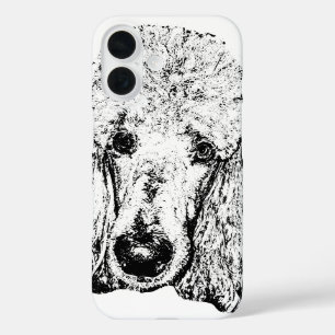 Dog Head Phone Case – Minimalist Ink Line Art
