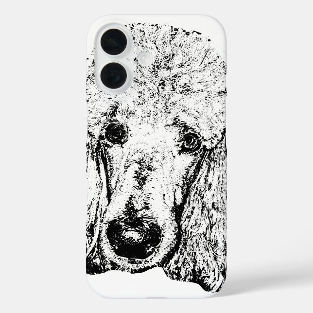 Dog Head Phone Case – Minimalist Ink Line Art (Back)