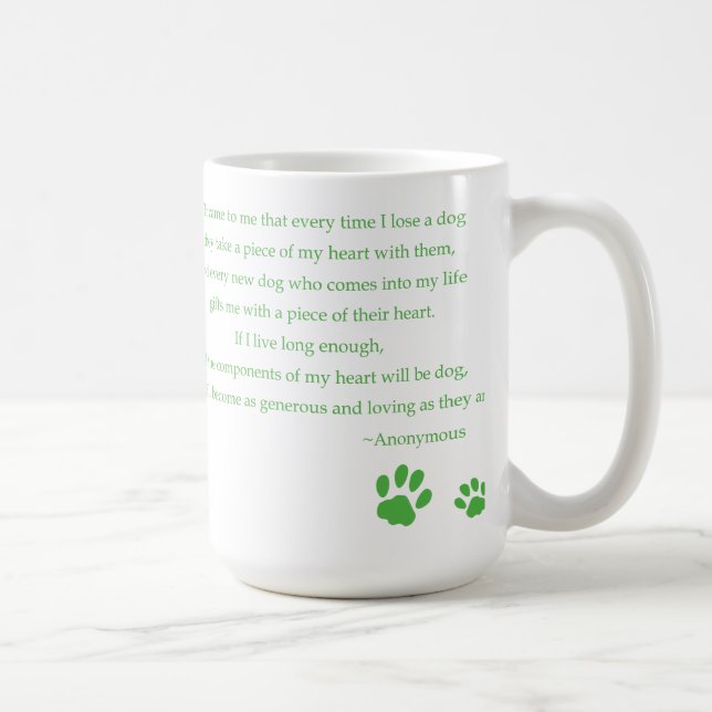 Dog Heart Quote Mug (Right)
