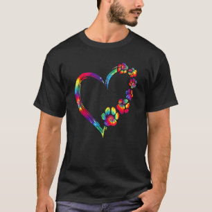 Dog Heart With Paw Dog Paw In Heart T-Shirt