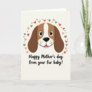Dog Hearts Mothers Day Art Card