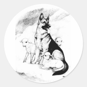 Dog Heaven Classic Round Sticker