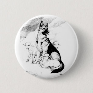 Dog Heaven, the Master's Flock 6 Cm Round Badge