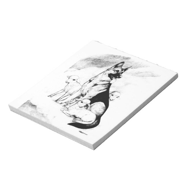 Dog Heaven, the Master's Flock Notepad (Rotated)