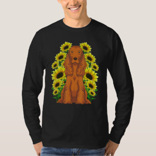 Dog   Hippie Sunflower Pet Dog Owner Cocker Spanie T-Shirt