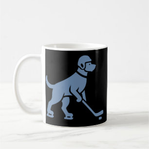Dog Hockey Player Silhouette Coffee Mug
