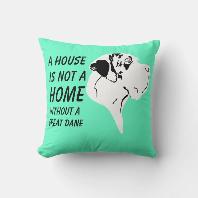 Dog Home Throw Pillow (Front)