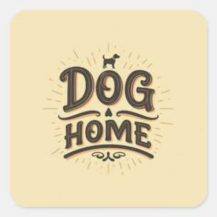 Dog Home with Dog Icon Sticker 
