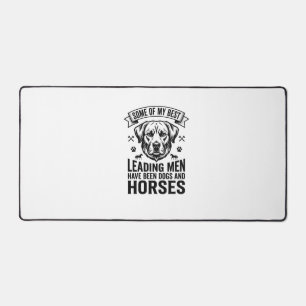 Dog Horse Lover Vintage Leading Men Design_1 Desk Mat