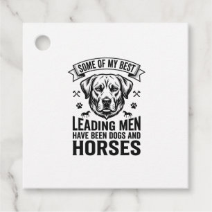 Dog Horse Lover Vintage Leading Men Design_1 Favour Tags