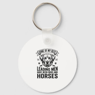 Dog Horse Lover Vintage Leading Men Design_1 Key Ring