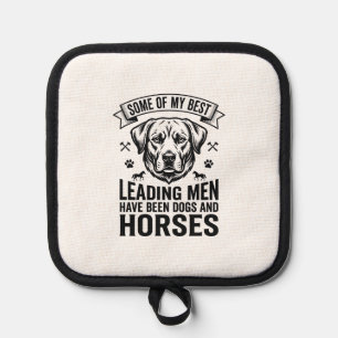 Dog Horse Lover Vintage Leading Men Design_1 Pot Holder