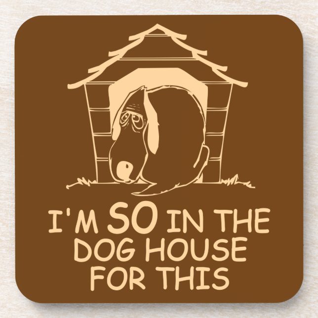DOG HOUSE custom colour coaster (Front)