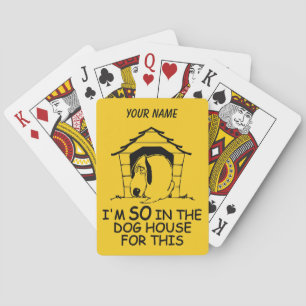 DOG HOUSE custom colour playing cards