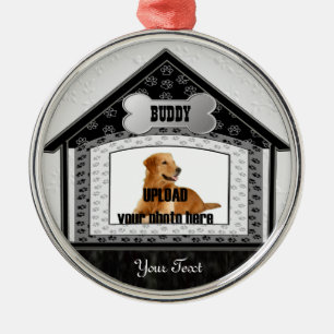 Dog House Pet Memorial Metal Ornament