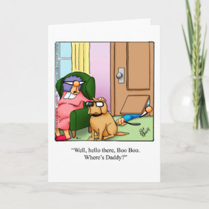 Dog  Humour Blank Greeting Card