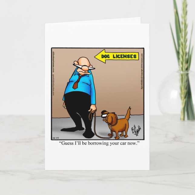 Dog  Humour Blank Greeting Card (Front)
