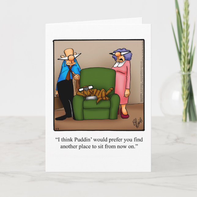 Dog  Humour Blank Greeting Card (Front)