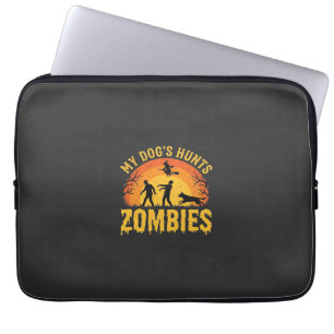 Dog Hunts Zombies Halloween Design Laptop Sleeve