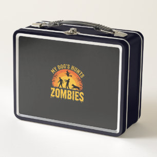 Dog Hunts Zombies Halloween Design Metal Lunch Box