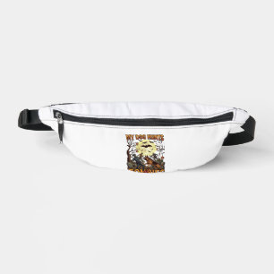 Dog Hunts Zombies Halloween German Shepherd Moon_1 Bum Bags