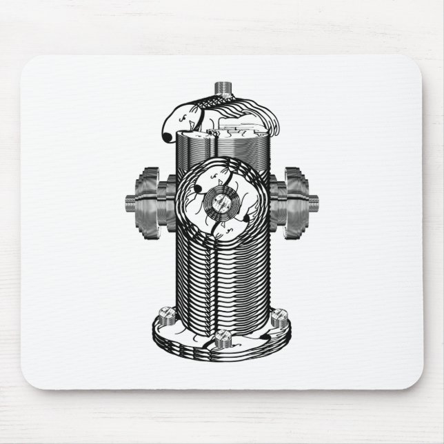 Dog Hydrant Mouse Pad (Front)