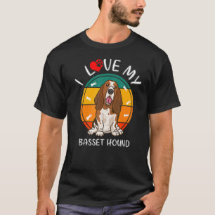 Dog I Love My Basset Hound Dogs Canine Apparel T-Shirt