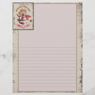 Dog Ice-cream funny Akita Inu long coat Custom Letterhead