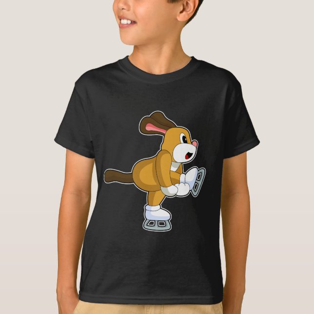 Dog Ice skating Ice skates T-Shirt (Front)