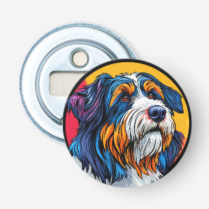 Dog Illustrating Vibrant Creativity Bottle Opener