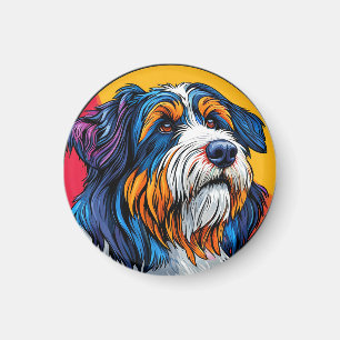 Dog Illustrating Vibrant Creativity Magnet