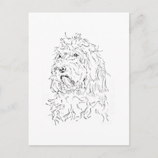 Dog Illustration, Cute Art Cockapoo Postcard