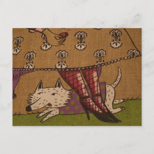 Dog Illustration Postcard
