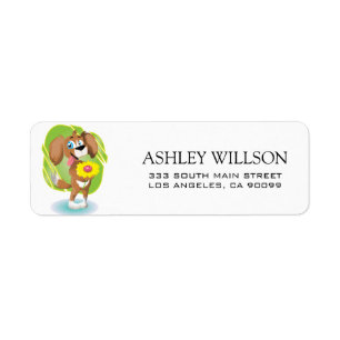 Dog Illustration Return Address Label