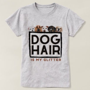 Dog Illustrations with Humourous Phrase About Hair T-Shirt