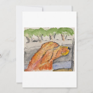 Dog in a Car Greeting Card