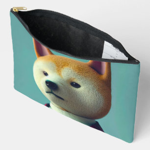 Dog in a suit accessory pouch