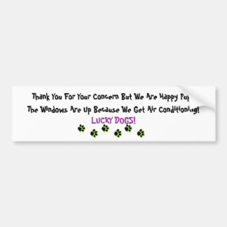 Dog In Car Notice Bumper Sticker