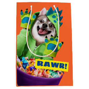 Dog in Dinosaur Costume Medium Gift Bag