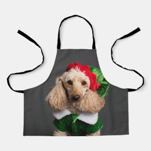 Dog in Elf Costume Apron