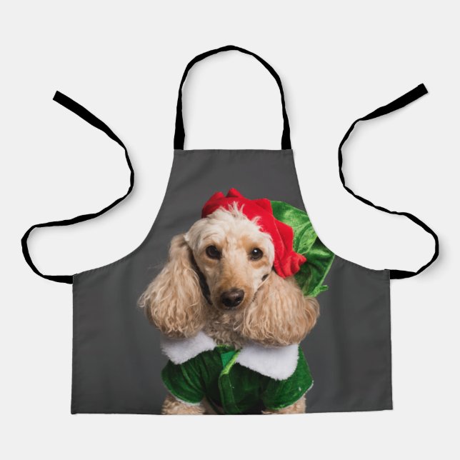 Dog in Elf Costume Apron (Front)