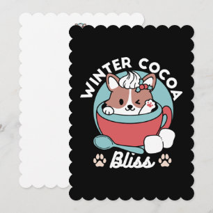 Dog in Festive Mug for Holiday Vibes - Winter Coco Card