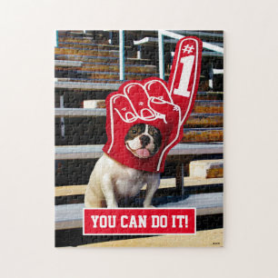 Dog In Foam Hand Jigsaw Puzzle