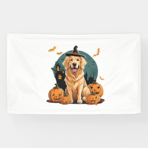dog in halloween funny banner