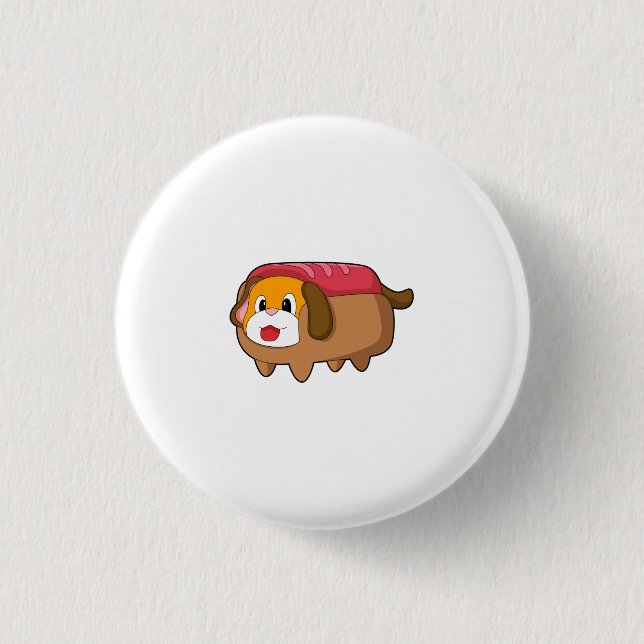 Dog in Hotdog 3 Cm Round Badge (Front)
