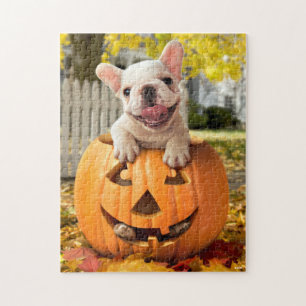 Dog in Jack-o-Lantern Jigsaw Puzzle