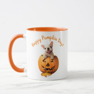 Dog in Jack-o-Lantern Mug